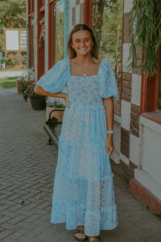 Erica Maxi Dress - Blue