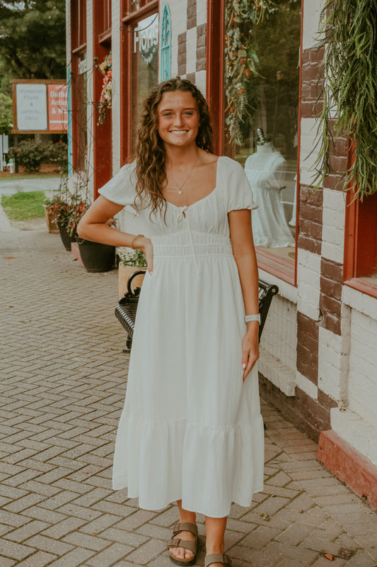Greyson Midi Dress - White