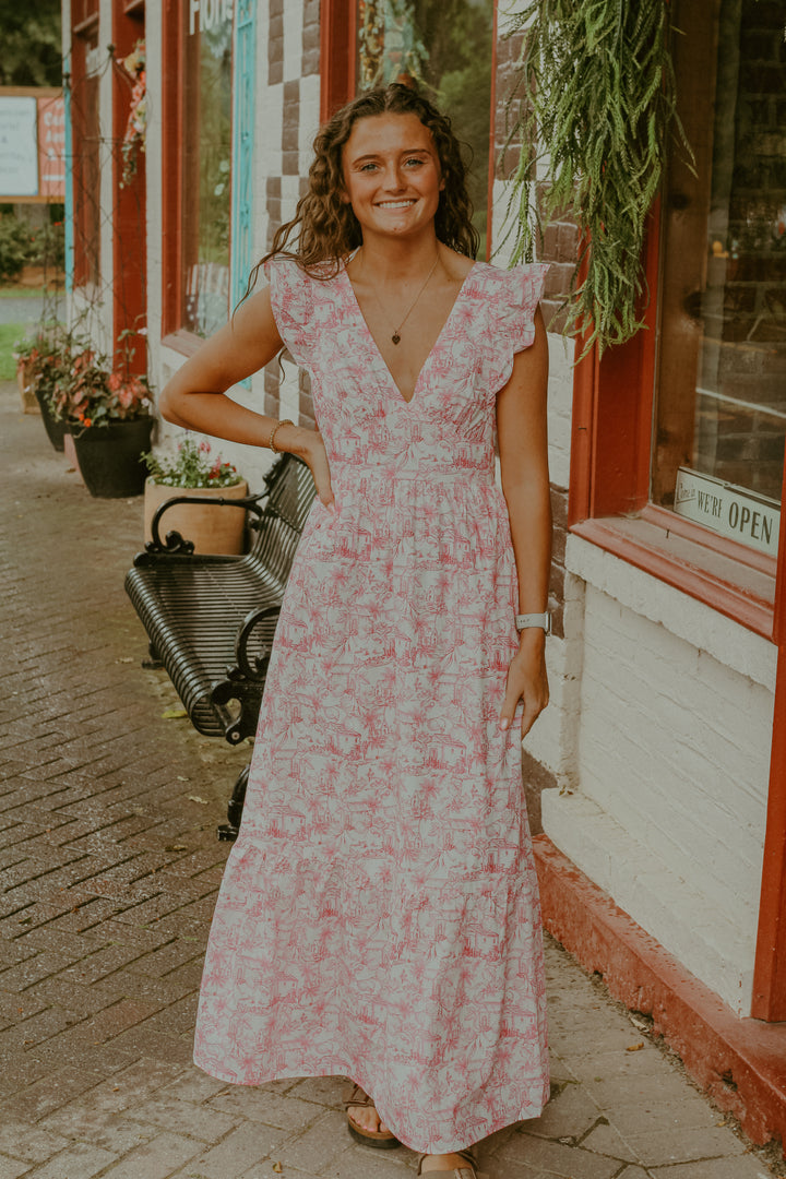 Paloma Midi Dress - Pink