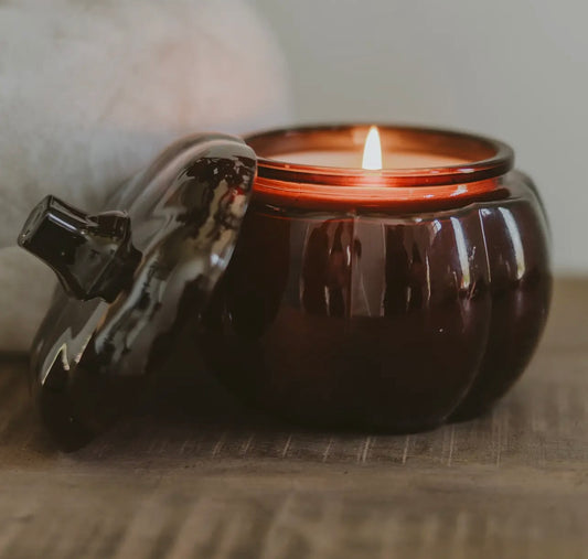 Pumpkin Jar Candle - Brown