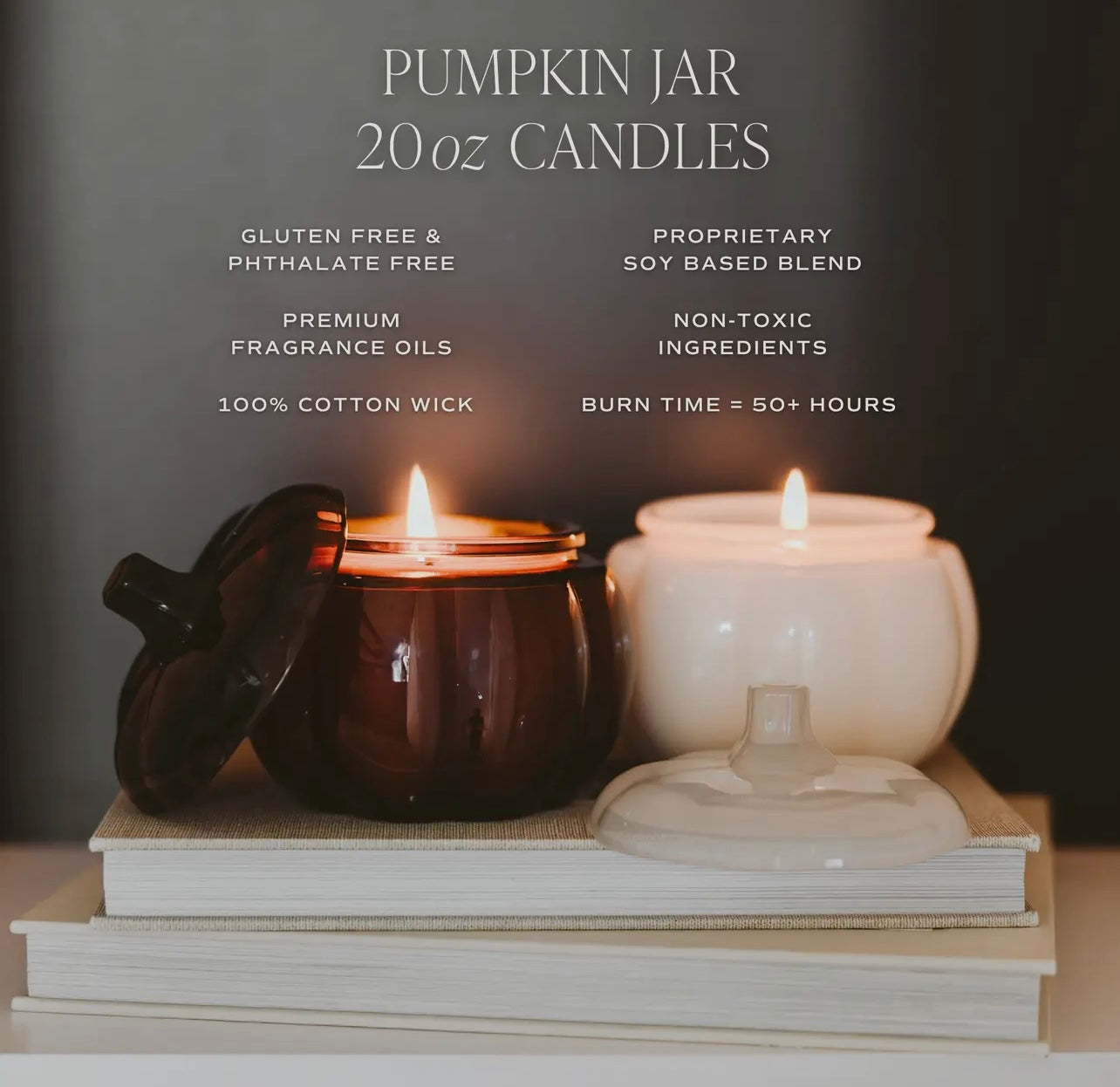 Pumpkin Jar Candle - Brown