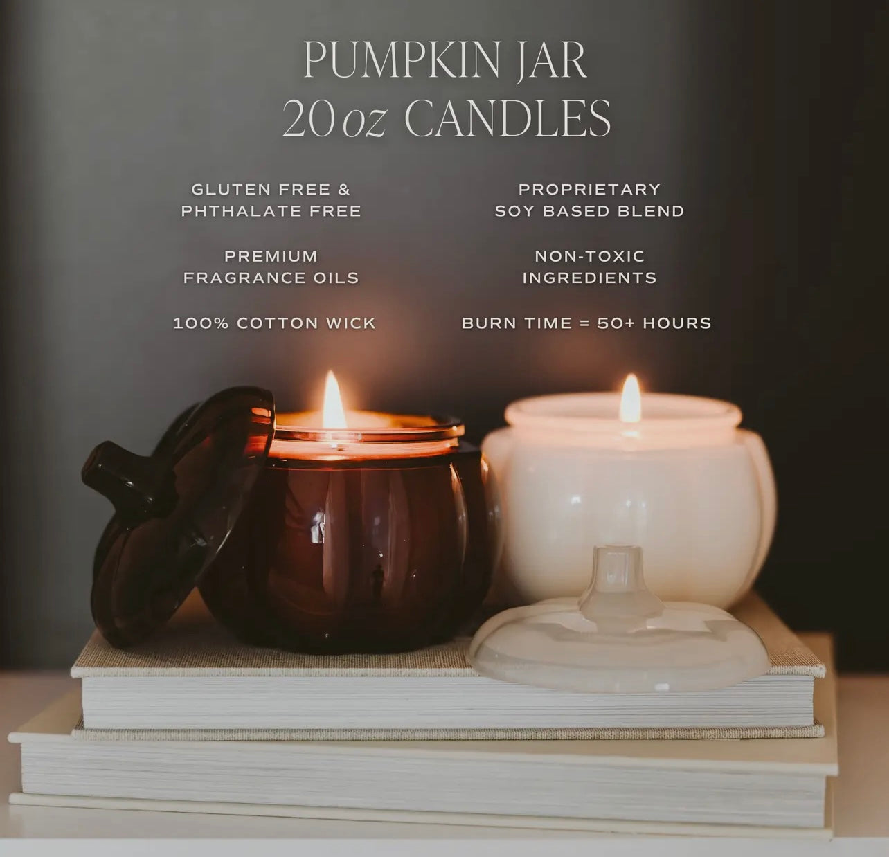 Pumpkin Jar Candle - White