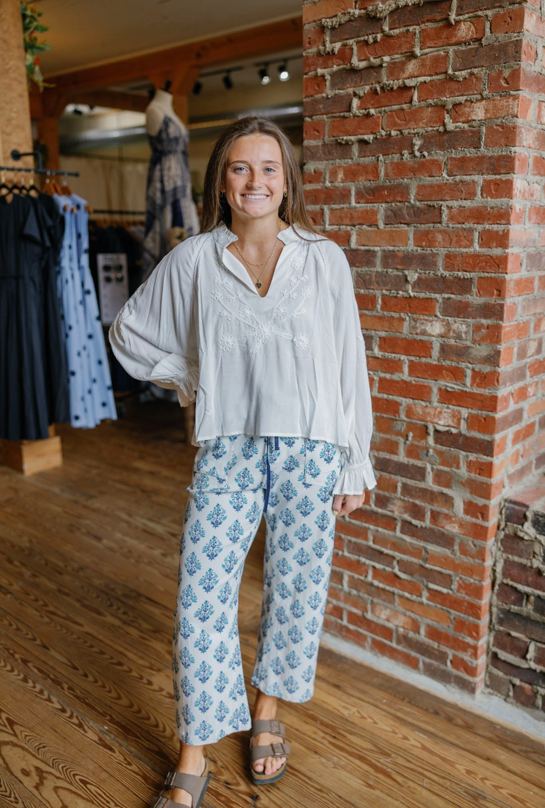 Willow Cropped Pants - Blue